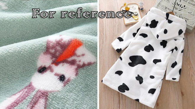 Boys Girls Cartoon Flannel Cow Hooded Bathrobes Self Tie Sleepwear for Bath Homewear - Image 2