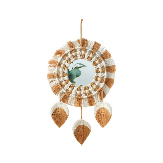 1pc, Bohemian Hand-Woven Dream Catcher with Mirror - Wall Art, Home Decor, Birthday Gift, Festival Decor - Image 6