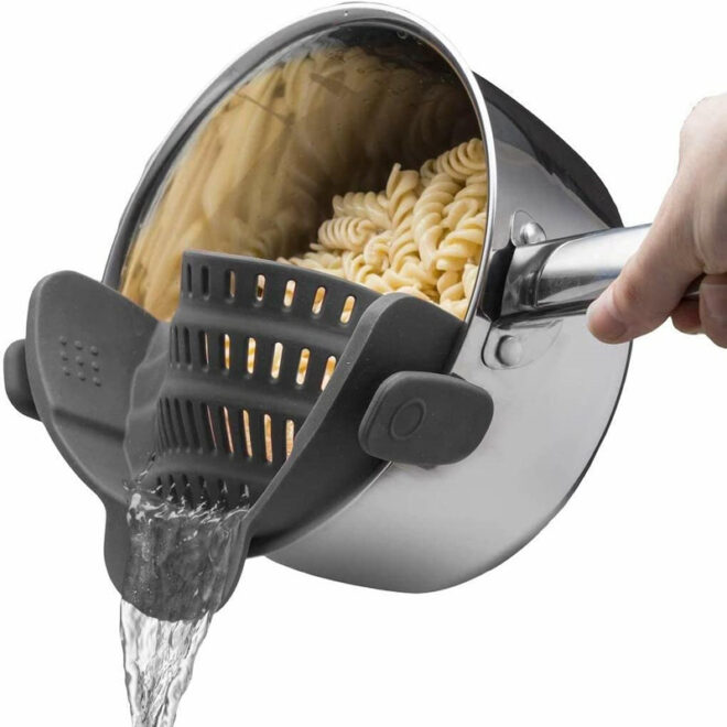 1pc Silicone Pot Strainer And Pasta Strainer, Adjustable Silicone Clip On Strainer For Pots, Pans, And Bowls, Kitchen Gadgets - Image 11