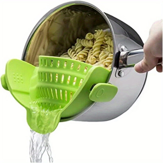 1pc Silicone Pot Strainer And Pasta Strainer, Adjustable Silicone Clip On Strainer For Pots, Pans, And Bowls, Kitchen Gadgets - Image 13
