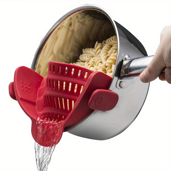 1pc Silicone Pot Strainer And Pasta Strainer, Adjustable Silicone Clip On Strainer For Pots, Pans, And Bowls, Kitchen Gadgets - Image 27
