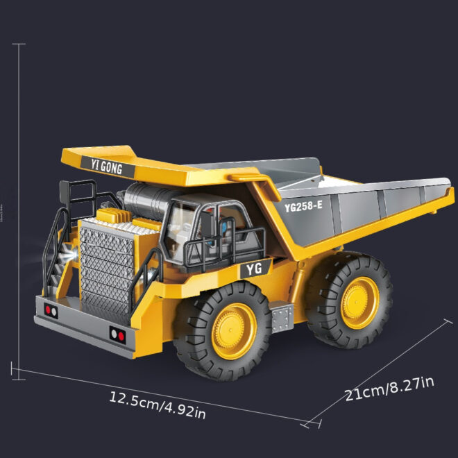 2.4G Remote Control; High Tech 11 Channels RC Excavator Dump Trucks Bulldozer Alloy Plastic Engineering Vehicle Electronic Toys For Boy Gifts - Image 11
