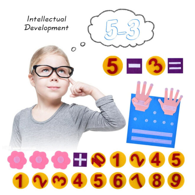 Kid Felt Finger Numbers Math Toys; Children Counting Early Learning Educational Board; For Toddler Teaching Aid - Image 3