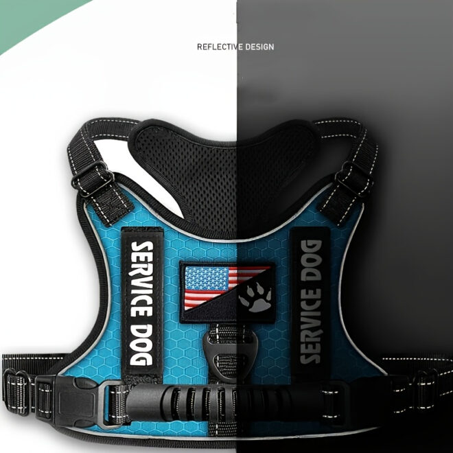 Pet Harness And Leash Set For Dog & Cat; Adjustable No Pull Service Dog Vest Harness For Walking - Image 147