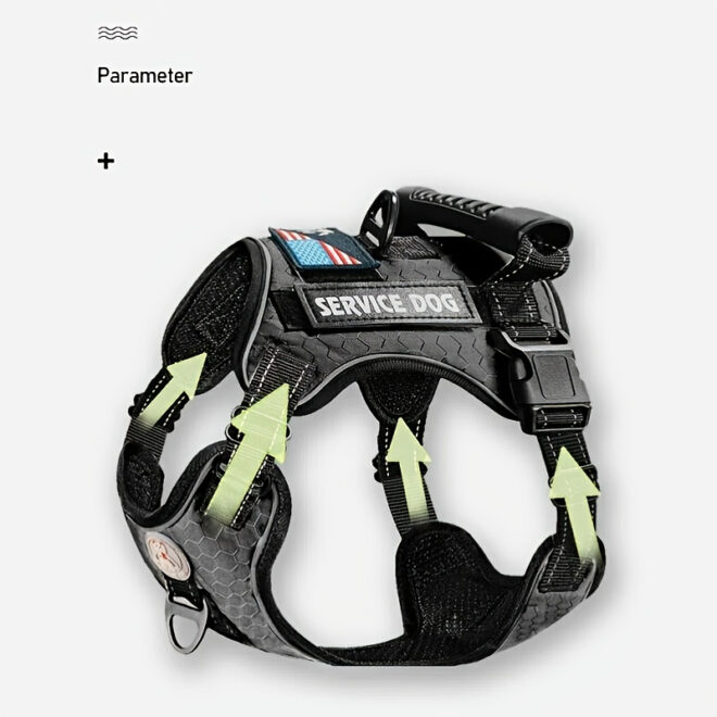 Pet Harness And Leash Set For Dog & Cat; Adjustable No Pull Service Dog Vest Harness For Walking - Image 72