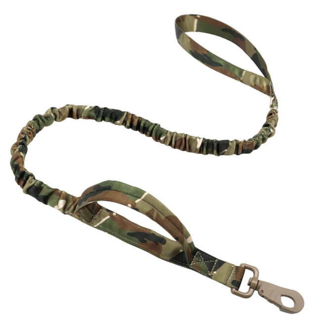 k9 leash; Bungee Dog Leash Tactical Dog Leash Nylon Adjustable Tactical Leash for Dogs Quick Release Military Dog Leash with 2 Control Handle; Bungee trap - Image 9