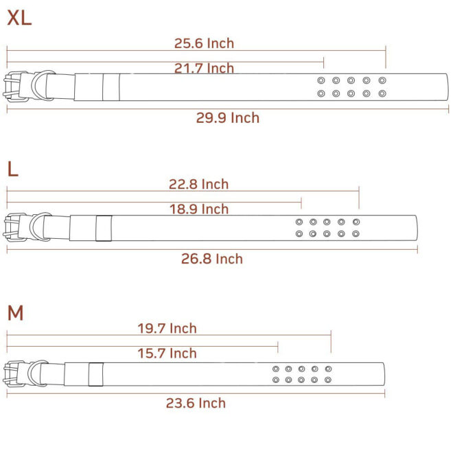 Super strong large dog collar with D-Ring & Buckle Collars Medium sized dog Golden haired horse dog Fierce dog collar - Image 34
