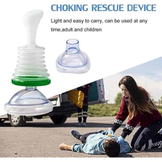 2 Set Choking Emergency Device Rescue Device; Portable Choking First Aid Choking Device First Aid Kit CPR Training Facial Cover Shield for Children and Adults First Aid Choking Device - Image 4
