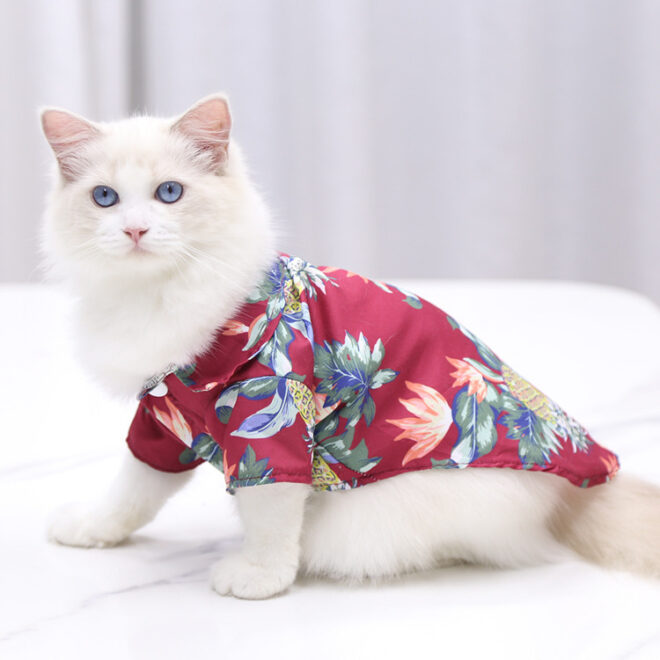 Hawaii Beach clothing for Pet Dog Cat T-Shirts Cute for Small to Medium Dog Cats Cool Summer Vest Camp Shirt Clothes; dog clothes - Image 13