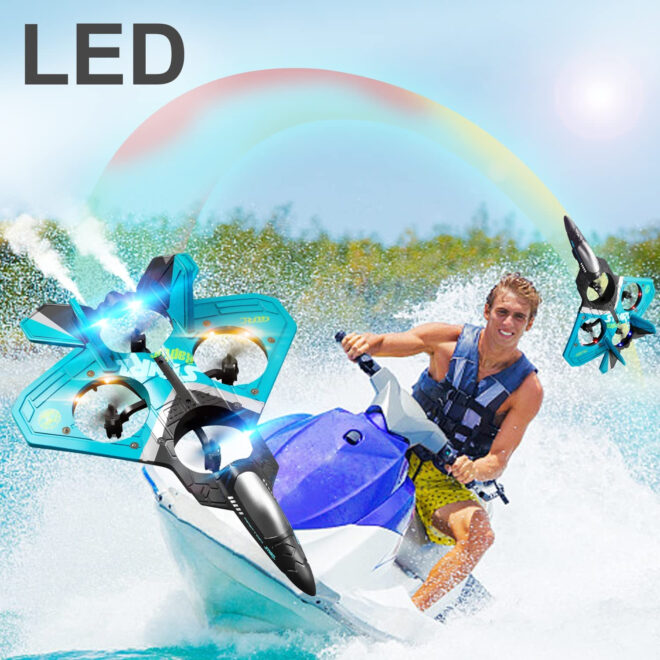 4DRC V17 Remote Control Plane RC Airplanes 2.4GHz 6CH EPP RC Plane 4 Motor RC Aircraft Toys for Adult Kids with Function Gravity Sensing Stunt Roll Cool Light RC Planes Airplanes - Image 13