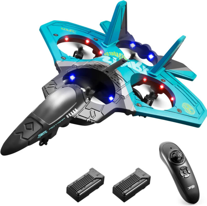 4DRC V17 Remote Control Plane RC Airplanes 2.4GHz 6CH EPP RC Plane 4 Motor RC Aircraft Toys for Adult Kids with Function Gravity Sensing Stunt Roll Cool Light RC Planes Airplanes - Image 8