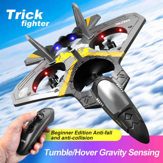 4DRC V17 Remote Control Plane RC Airplanes 2.4GHz 6CH EPP RC Plane 4 Motor RC Aircraft Toys for Adult Kids with Function Gravity Sensing Stunt Roll Cool Light RC Planes Airplanes - Image 16