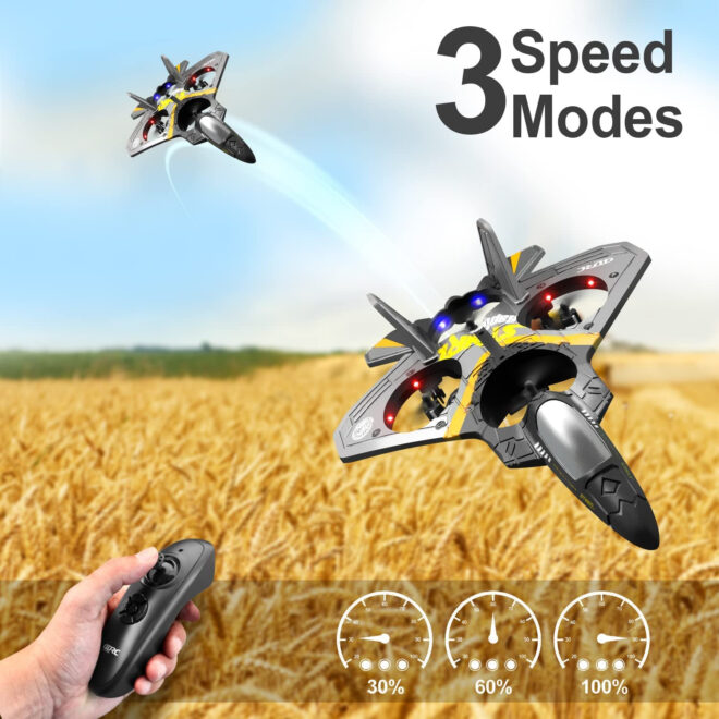 4DRC V17 Remote Control Plane RC Airplanes 2.4GHz 6CH EPP RC Plane 4 Motor RC Aircraft Toys for Adult Kids with Function Gravity Sensing Stunt Roll Cool Light RC Planes Airplanes - Image 31