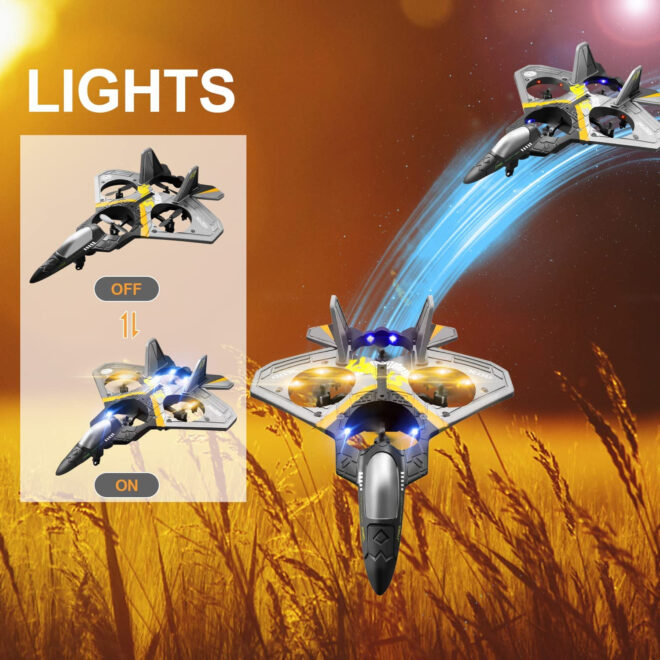 4DRC V17 Remote Control Plane RC Airplanes 2.4GHz 6CH EPP RC Plane 4 Motor RC Aircraft Toys for Adult Kids with Function Gravity Sensing Stunt Roll Cool Light RC Planes Airplanes - Image 33