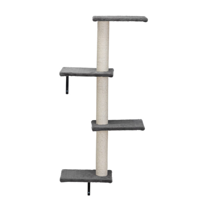 5 Pcs Wall Mounted Cat Climber Set;  Floating Cat Shelves and Perches;  Cat Activity Tree with Scratching Posts;  Modern Cat Furniture - Image 29