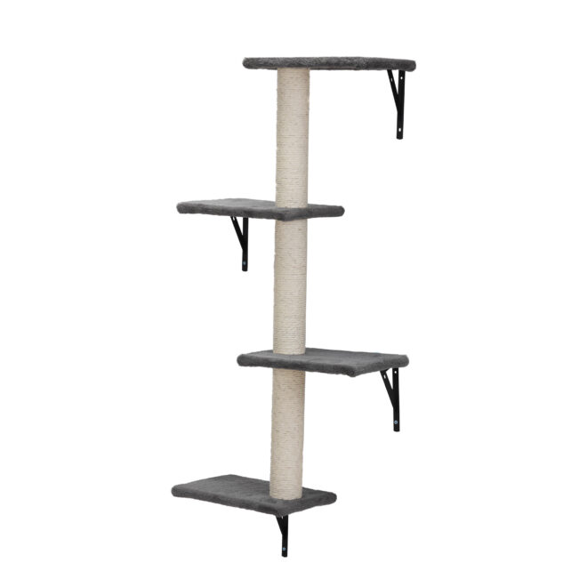 5 Pcs Wall Mounted Cat Climber Set;  Floating Cat Shelves and Perches;  Cat Activity Tree with Scratching Posts;  Modern Cat Furniture - Image 30
