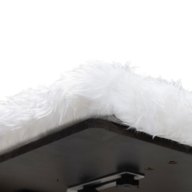 Cat Window Perch;  Wall-mounted Cat Seat with Soft Cushion and Supporting Feet;  White - Image 12
