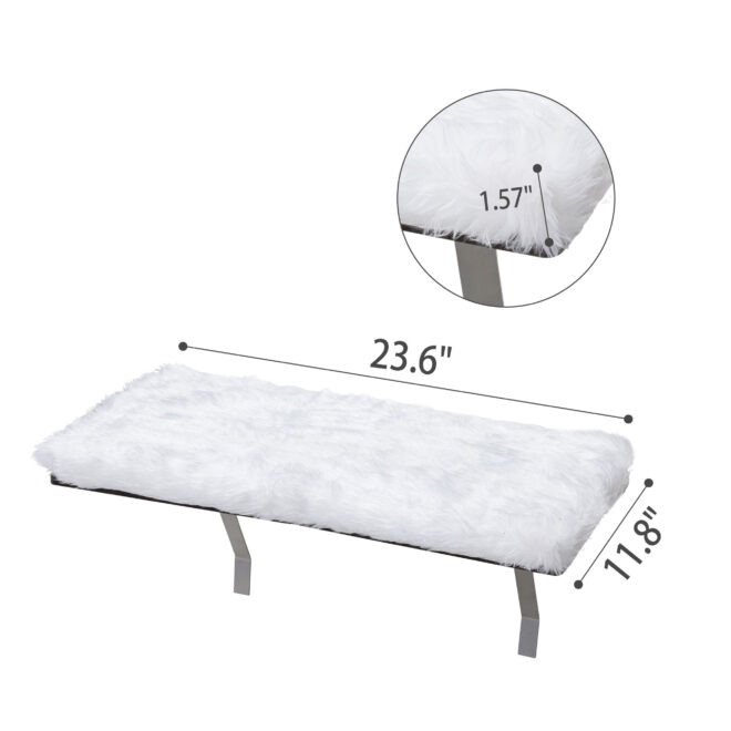 Cat Window Perch;  Wall-mounted Cat Seat with Soft Cushion and Supporting Feet;  White - Image 3