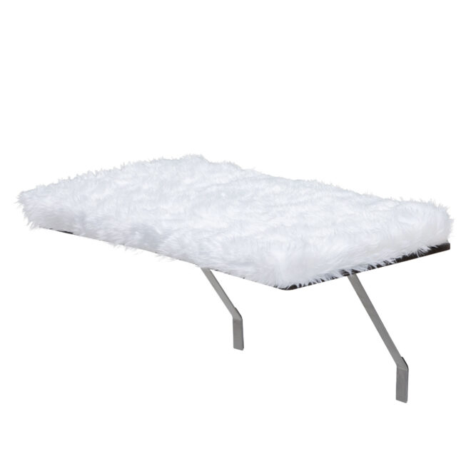 Cat Window Perch;  Wall-mounted Cat Seat with Soft Cushion and Supporting Feet;  White - Image 8