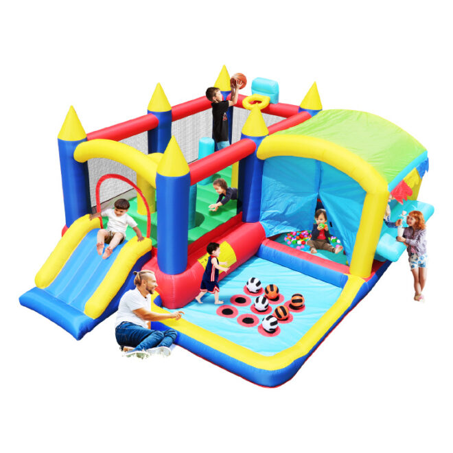 7 in 1 Inflatable Bounce House, Bouncy House with Ball Pit for Kids Indoor Outdoor Party Family Fun, Obstacles, Toddler Jump Bouncy Castle with Ball Pit for Birthday Party Gifts - Image 12
