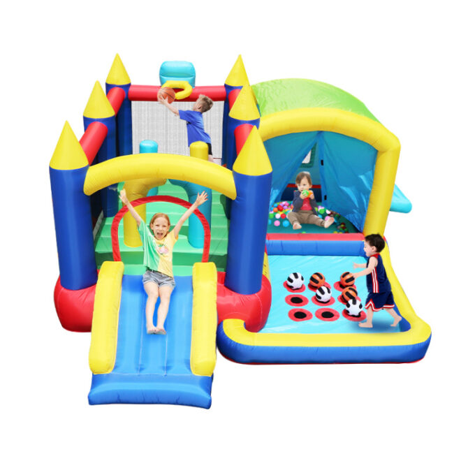 7 in 1 Inflatable Bounce House, Bouncy House with Ball Pit for Kids Indoor Outdoor Party Family Fun, Obstacles, Toddler Jump Bouncy Castle with Ball Pit for Birthday Party Gifts - Image 8