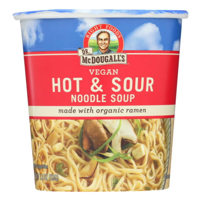 Dr. Mcdougall's Vegan Hot And Sour Noodle Soup Big Cup - Case Of 6 - 1.9 Oz. - Image 2