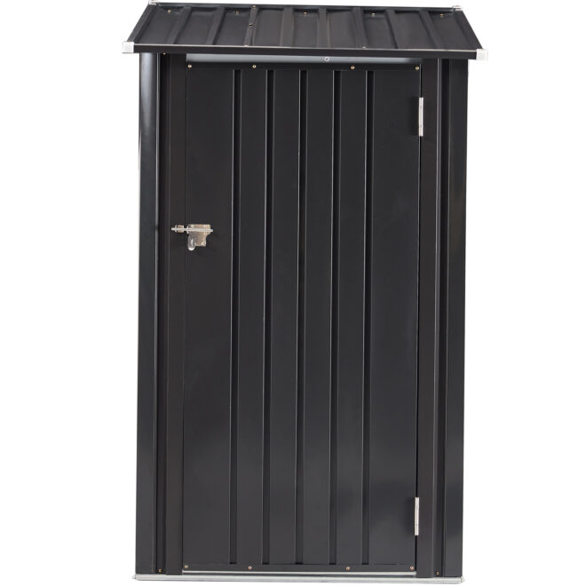 Outdoor Storage Shed, 3 x 3 FT Metal Steel Garden Shed with Single Lockable Door, Small Shed Outdoor Steel Utility Tool Shed for Backyard Patio Garden Lawn - Image 2