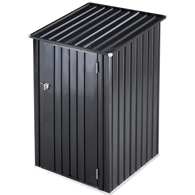 Outdoor Storage Shed, 3 x 3 FT Metal Steel Garden Shed with Single Lockable Door, Small Shed Outdoor Steel Utility Tool Shed for Backyard Patio Garden Lawn - Image 15