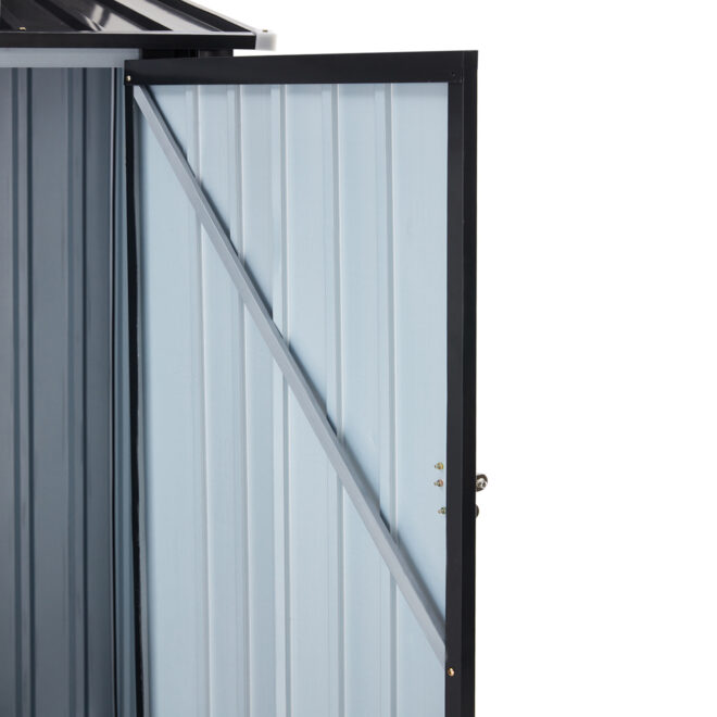 Outdoor Storage Shed, 3 x 3 FT Metal Steel Garden Shed with Single Lockable Door, Small Shed Outdoor Steel Utility Tool Shed for Backyard Patio Garden Lawn - Image 16