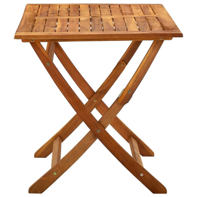 Folding Patio Table 47.2"x27.6"x29.5" Solid Wood Acacia - Image 3
