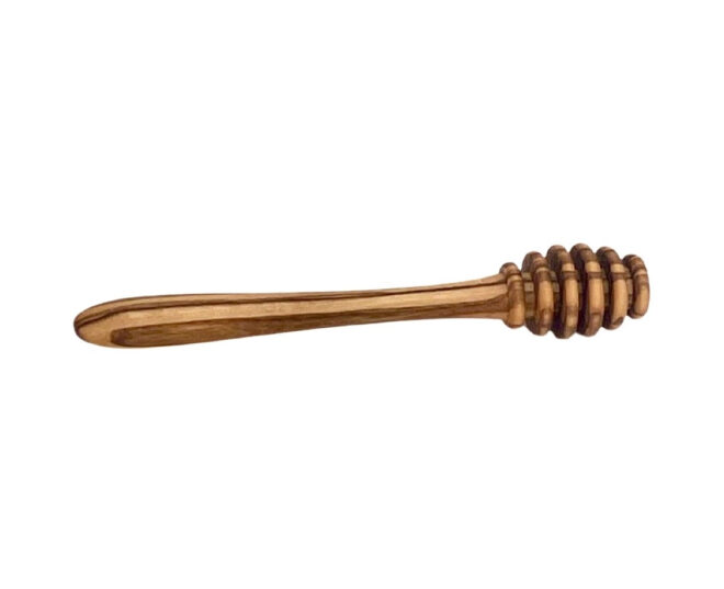 Olive Wood Honey Pot w/Honey Dipper - Image 6