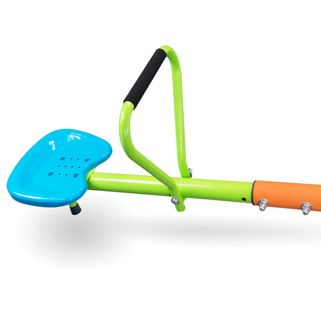 XSS004 outdoor playground four seats seesaw for kids 360 degree rotating sturdy plastic seat seesaw for kids seesaw blue and green for kids age 3+ - Image 7