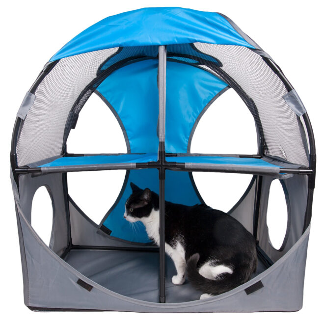 Pet Life Kitty-Play Obstacle Travel Collapsible Soft Folding Pet Cat House - Image 19