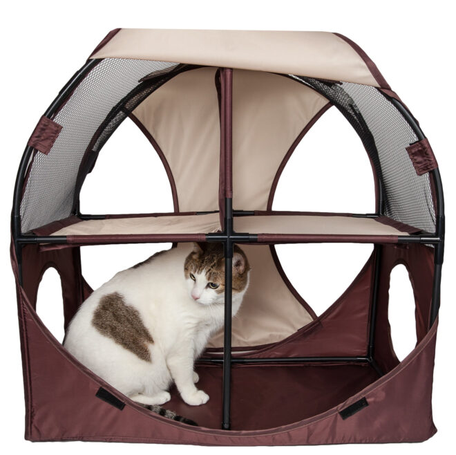 Pet Life Kitty-Play Obstacle Travel Collapsible Soft Folding Pet Cat House - Image 25