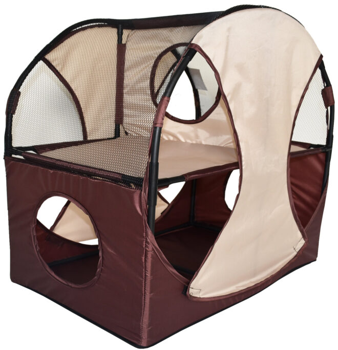 Pet Life Kitty-Play Obstacle Travel Collapsible Soft Folding Pet Cat House - Image 26