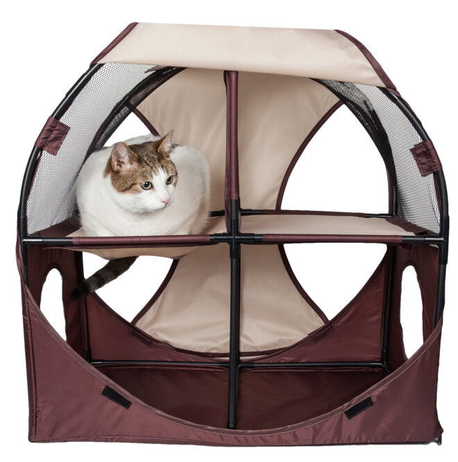 Pet Life Kitty-Play Obstacle Travel Collapsible Soft Folding Pet Cat House - Image 23