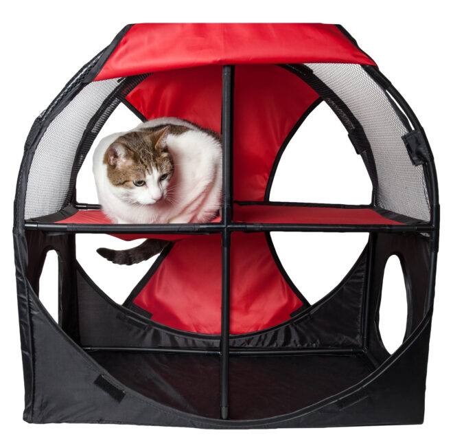 Pet Life Kitty-Play Obstacle Travel Collapsible Soft Folding Pet Cat House - Image 2