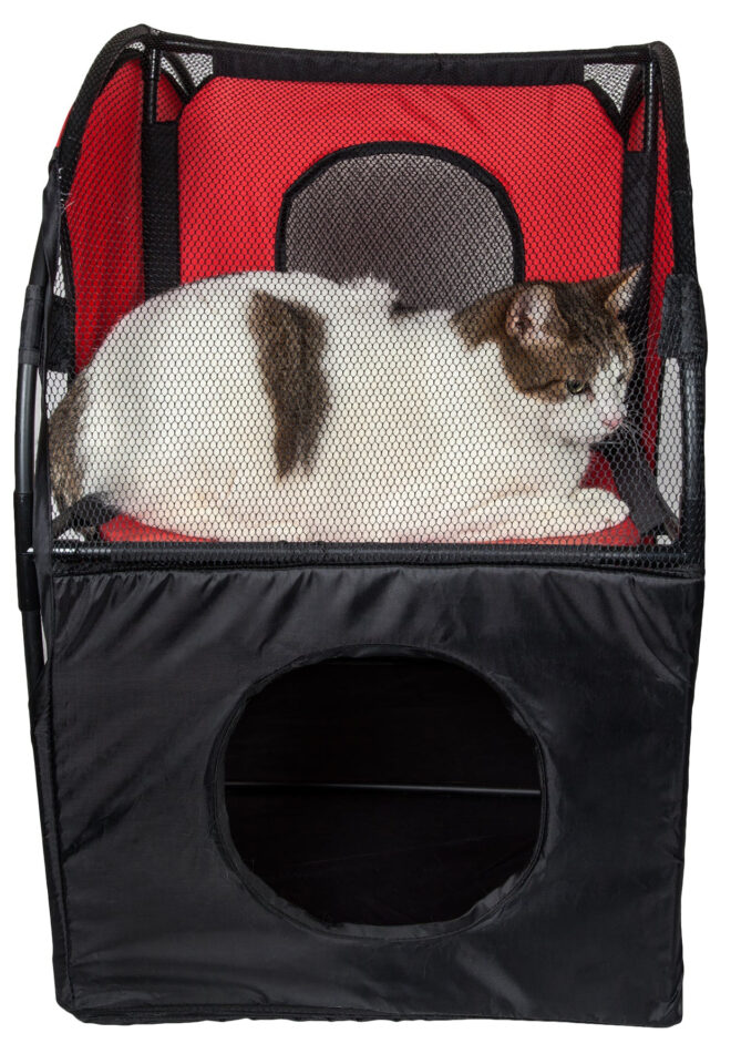 Pet Life Kitty-Play Obstacle Travel Collapsible Soft Folding Pet Cat House - Image 4