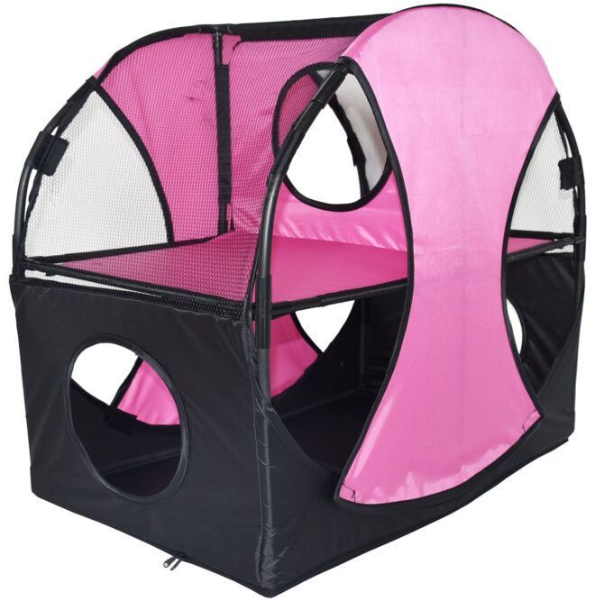Pet Life Kitty-Play Obstacle Travel Collapsible Soft Folding Pet Cat House - Image 11