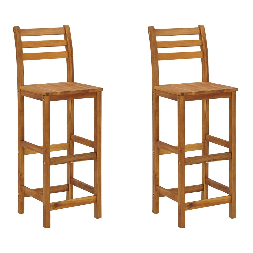 3 Piece Patio Bar Set Solid Wood Acacia - Image 5