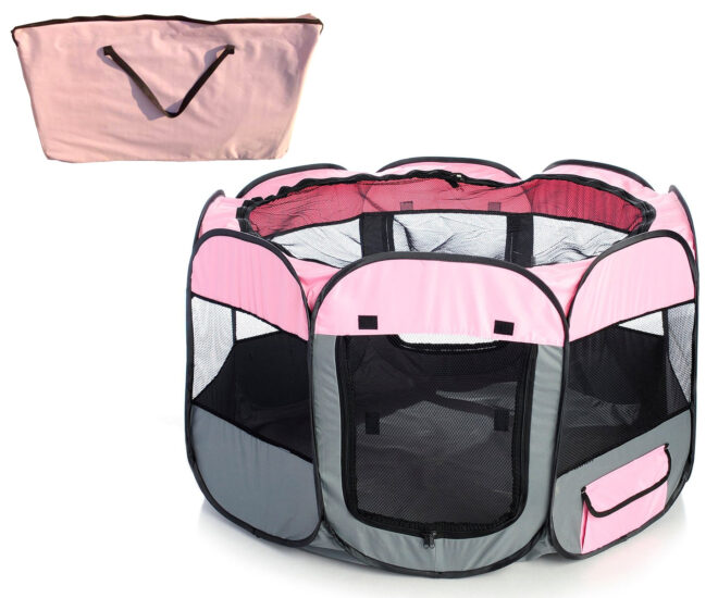All-Terrain' Lightweight Easy Folding Wire-Framed Collapsible Travel Pet Playpen - Image 5