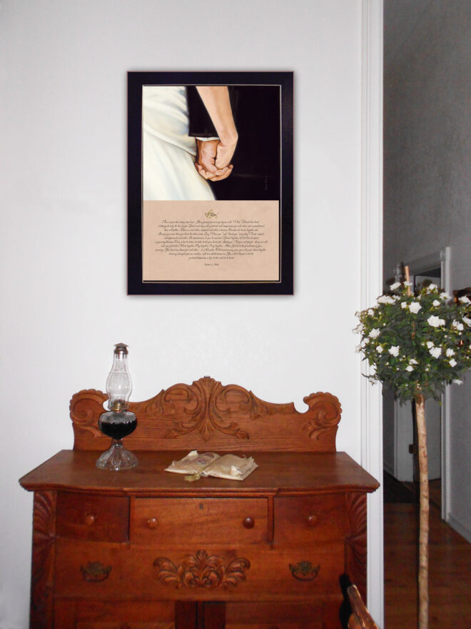 "I Do" By Bonnie Mohr, Printed Wall Art, Ready To Hang Framed Poster, Black Frame - Image 2