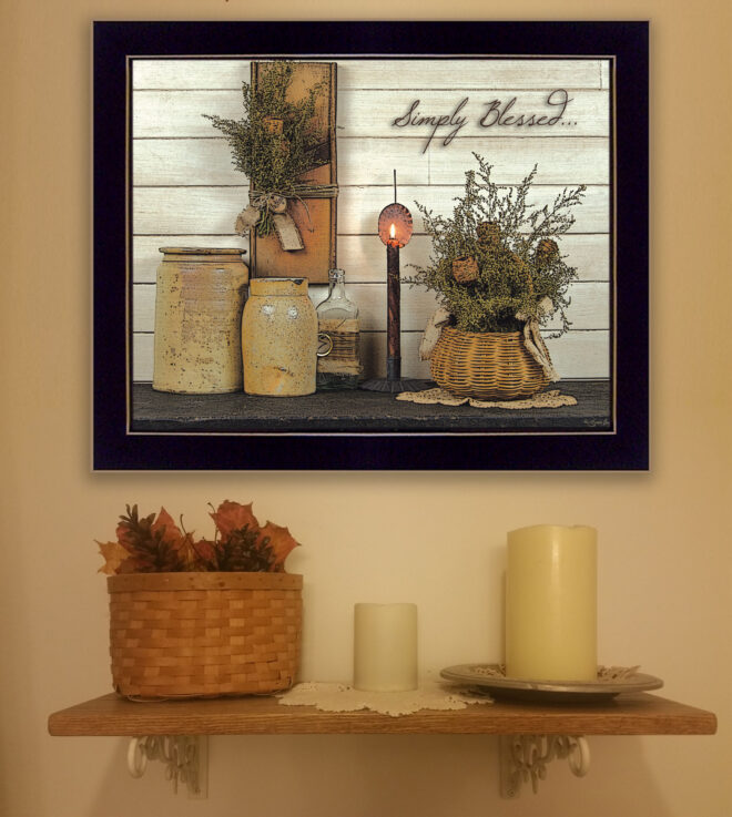 "Simply Blessed" By Susan Boyer, Printed Wall Art, Ready To Hang Framed Poster, Black Frame - Image 2