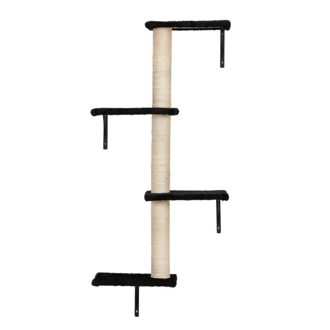 5 Pcs Wall Mounted Cat Climber Set;  Floating Cat Shelves and Perches;  Cat Activity Tree with Scratching Posts;  Modern Cat Furniture - Image 9