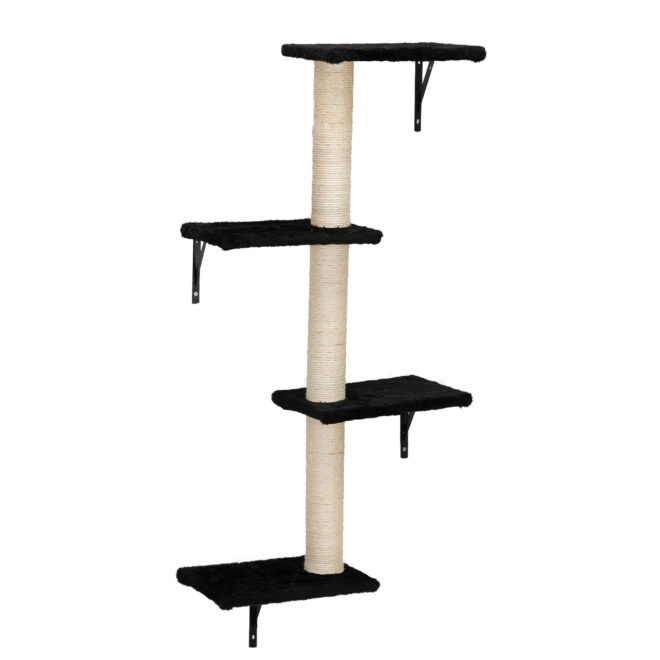 5 Pcs Wall Mounted Cat Climber Set;  Floating Cat Shelves and Perches;  Cat Activity Tree with Scratching Posts;  Modern Cat Furniture - Image 10
