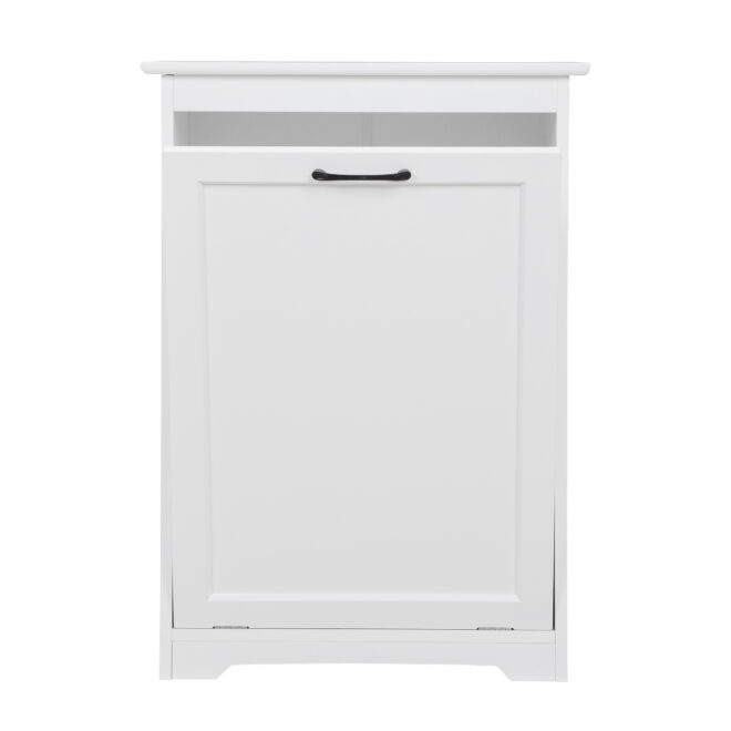 Trash Can Cabinet with Adjustable Tilted Angles;  Kitchen Garbage Bin Holder for Kitchen;  Living Room and Balcony;  White - Image 8