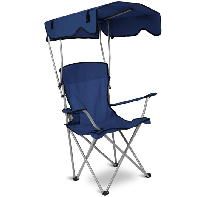 Foldable Beach Canopy Chair Sun Protection Camping Lawn Canopy Chair 330LBS Load Folding Seat - Image 17