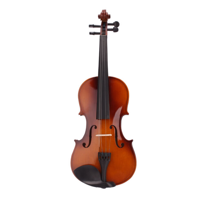 New 4/4 Acoustic Violin Case Bow Rosin Natural - Image 2