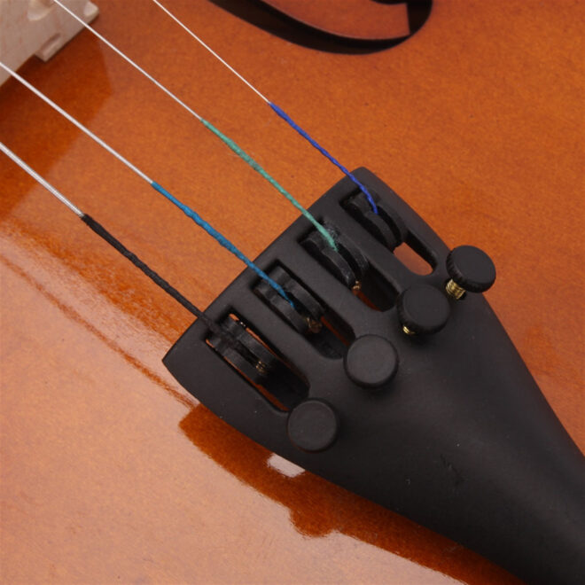 New 4/4 Acoustic Violin Case Bow Rosin Natural - Image 11