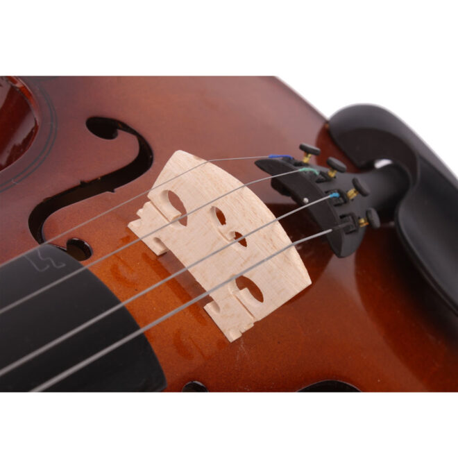 New 4/4 Acoustic Violin Case Bow Rosin Natural - Image 13
